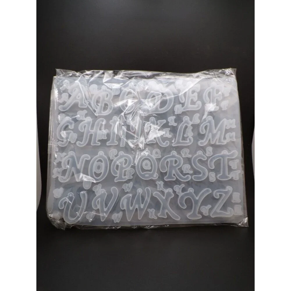 Silicone Alphabet A to Z Mold Uppercase Clear Sugarcraft Chocolate Mold